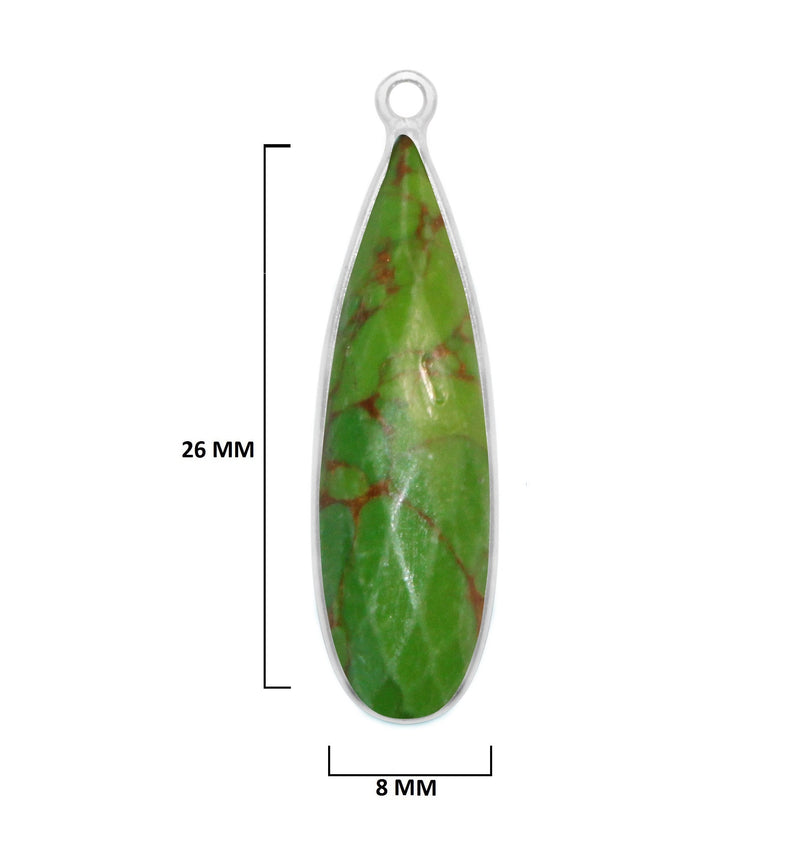 Green Turquoise Gemstone Charms