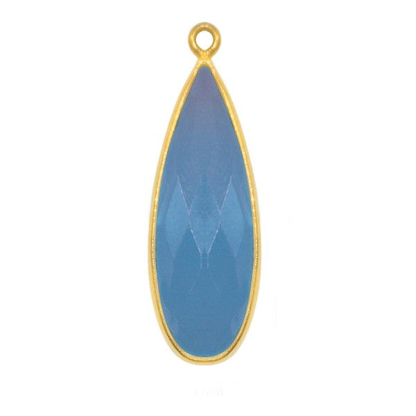 Blue Chalcedony Gemstone Charms