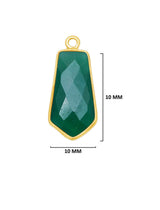 Green Onyx Tie Pendant - Boho Chic Gemstone Necklace with 24kt Gold Elegance