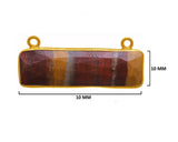 Mookaite Jasper Stone Necklace for Jewelry Making 10X40mm 15X20mm 8X30mm Rectangle/Bar Bezel Charms 24K Gold Plated Over 925 Sterling Silver