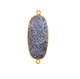 Dendrite Opal Oval Pendant - Boho Chic Gemstone Necklace with 24kt Gold Elegance