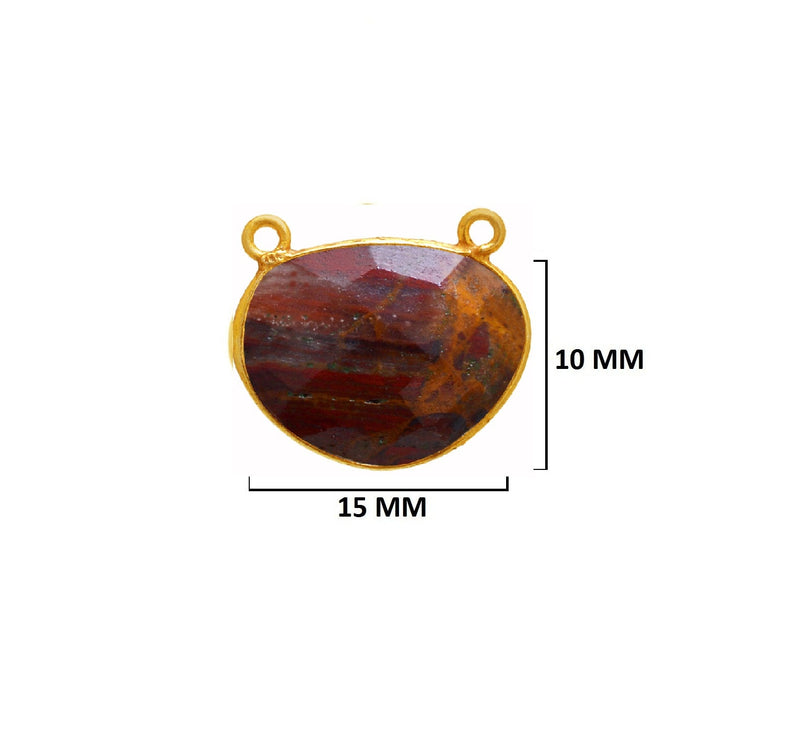 Mookaite Jasper Stone Jewelry Making 10X15 12X15 13X30 15X18 15X20 18X25 8X10 Oval Bezel Charms 24K Gold Plated Over 925 Sterling Silver