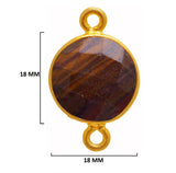 Mookaite Jasper Stone Necklace for Jewelry Making 11mm 15mm 18mm Coin/Round Bezel Charms Pendants 24K Gold Plated Over 925 Sterling Silver