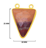 Mookaite Jasper Stone Necklace for Jewelry Making 15mm 15X20mm 18X25mm Triangle Bezel Charm Pendant 24K Gold Plated Over 925 Sterling Silver