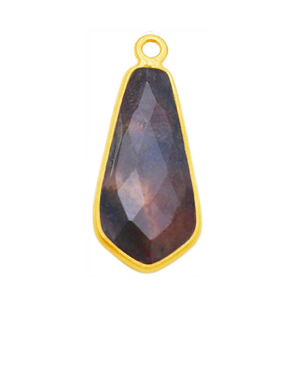 Moss Agate Tie Pendant - Boho Chic Gemstone Necklace with 24kt Gold Elegance