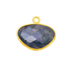 Moss Agate Oval Pendant - Boho Chic Gemstone Necklace with 24kt Gold Elegance