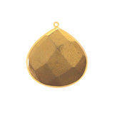 Pyrite Gold Coated Stone Necklace Jewelry Making 12mm 15mm 18mm 25mm 30mm Heart Bezel Charms Pendants Connectors 24K Gold Plated Over Silver