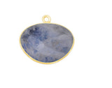 Rainbow Moonstone Oval Pendant - Boho Chic Gemstone Necklace with 24kt Gold Elegance