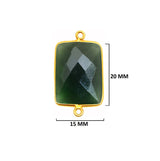 Serpentine Stone Necklace for Jewelry Making 10X40 15X20 8X30mm Rectangle/Bar Bezel Charms Pendants 24K Gold Plated Over 925 Sterling Silver
