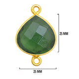 Serpentine Stone Necklace for Jewelry Making 12mm 15mm 18mm 25mm 30mm Heart Bezel Charms Pendants 24K Gold Plated Over 925 Sterling Silver