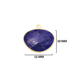 Sodalite Stone Necklace Jewelry Making 10X15 12X15 13X30 15X18 15X20 18X25 8X10 Oval Bezel Charms 24K Gold Plated Over 925 Sterling Silver
