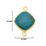 24K Gold Plated Over Sterling Silver-Plated Bezel Charms