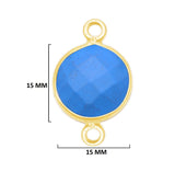 24K Gold Plated Over Sterling Silver-Plated Bezel Charms