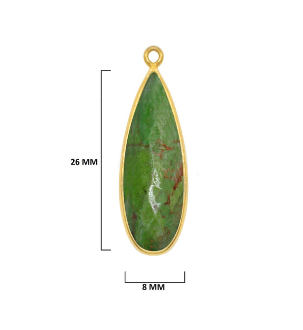 Green Turquoise Gemstone Charms