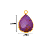 24K Gold Plated Over Sterling Silver-Plated Bezel Charms