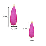 Pink Druzy Stone Necklace for Jewelry Making 12X15 12X30 15X18 8X26 Pear/Flat Teardrop Bezel Charms 24K Gold Plated Over 925 Sterling Silver