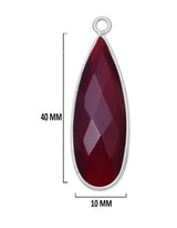 Garnet Bezel Pendant – 925 Sterling Silver Boho Necklace