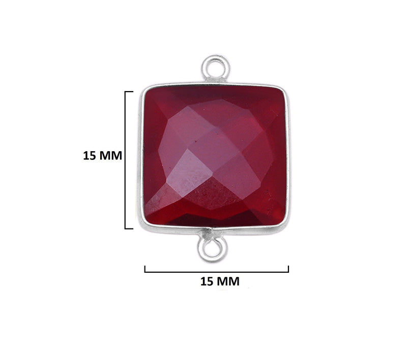 Boho Chic Garnet Bezel Pendant - Handcrafted Gemstone Necklace in 925 Sterling Silver with Stunning Finishes