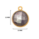 Pyrite Stone Necklace for Jewelry Making 11mm 15mm 18mm Coin/Round Bezel Charms Pendants 24K Gold Plated Over 925 Sterling Silver Chakra DIY