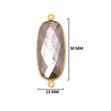 Pyrite Stone Necklace for Jewelry Making - 10X15 12X15 13X30 15X18 15X20 18X25 8X10mm Oval Bezel 24K Gold Plated Over 925 Sterling Silver
