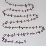 Amethyst Chips Rosary Chain Jewelry