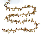 cats eye natural semi-precious gemstone beads 24k gold plated over silver rosary chain for a necklace, earrings, anklet, and bracelet making.
