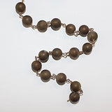 green copper druzy semi-precious gemstone beads black oxidized antique rosary chain for a necklace, earrings, anklet, and bracelet making.