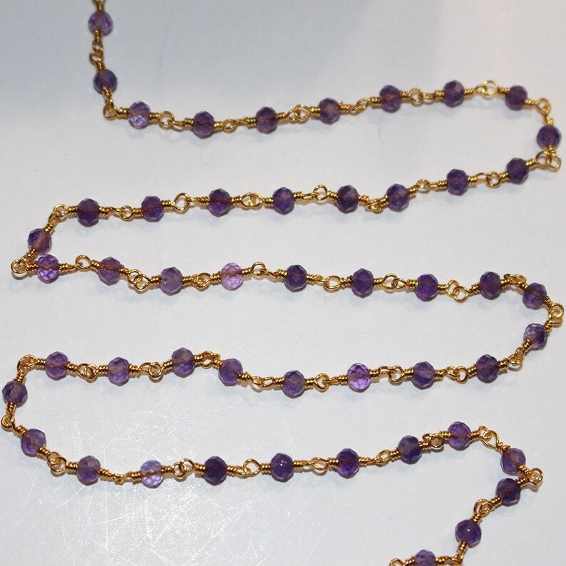Amethyst Rosary Chain Jewelry