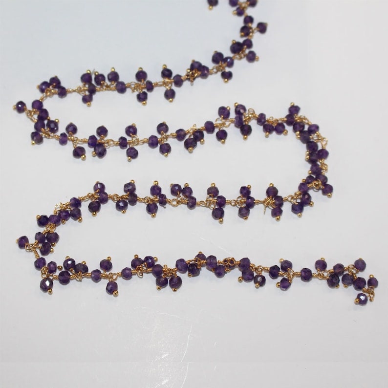 Amethyst Rosary Chain Jewelry
