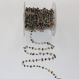 multi tourmaline chips birthstone month October, zodiac sign Libra.