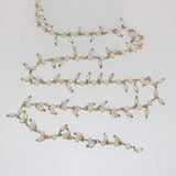 white chalcedony mystic quartz gemstone bead chain 24k gold plated over silver, women jewelry making necklaces, earrings, and bracelets bead chain.