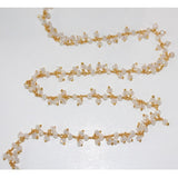 white chalcedony mystic quartz gemstone bead chain silver, women jewelry making necklaces, earrings, and bracelets bead chain.