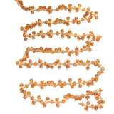 citrine quartz gemstone bead chain silver, women jewelry making necklaces, earrings, and bracelets bead chain.