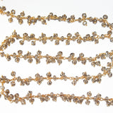smoky quartz gemstone bead chain silver, women jewelry making necklaces, earrings, and bracelets bead chain.