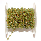 peridot handmade gemstone bead chain.