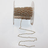 prehnite handmade gemstone bead chain.