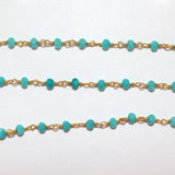 Apatite Chalcedony Rosary Chain Jewelry