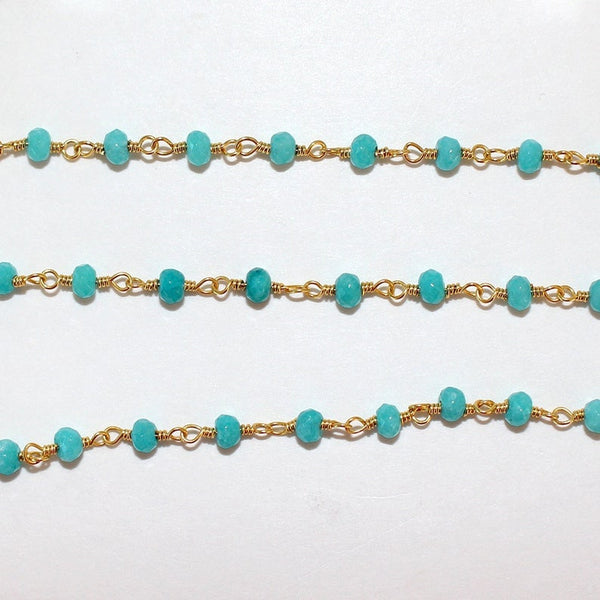 Apatite Chalcedony Rosary Chain Jewelry