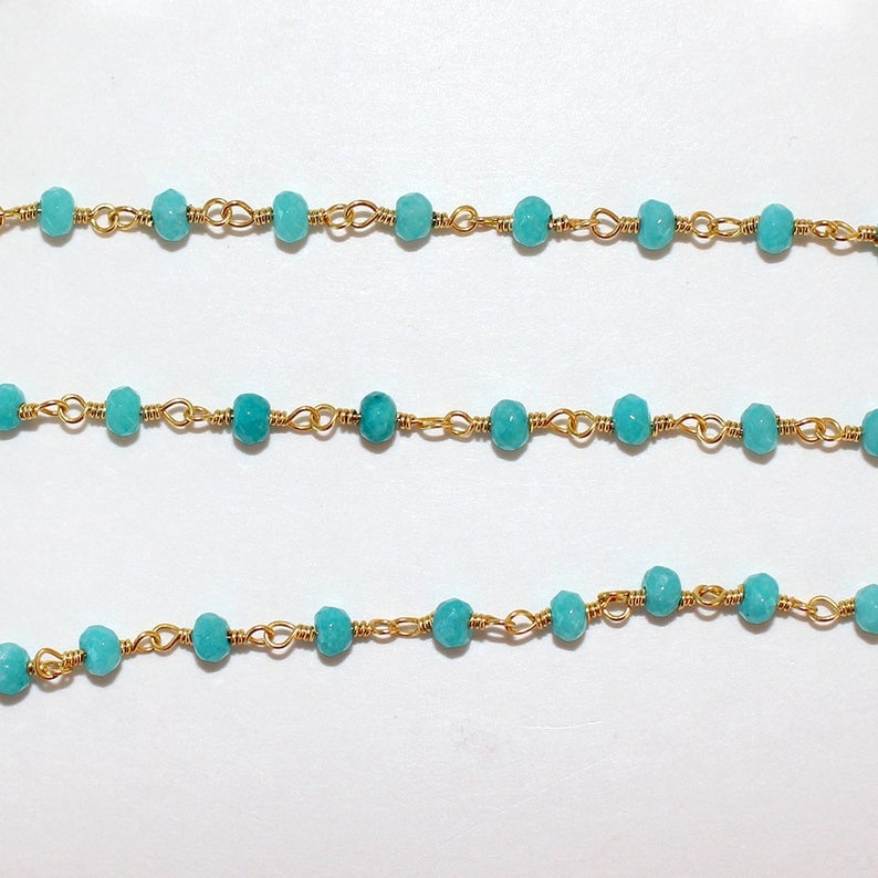 Apatite Chalcedony Rosary Chain Jewelry