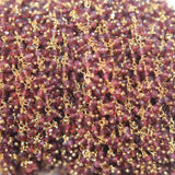 rhodolite garnet quartz gemstone bead chain silver, women jewelry making necklaces, earrings, and bracelets bead chain.