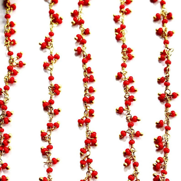 coral quartz gemstone bead chain silver, women jewelry making necklaces, earrings, and bracelets bead chain.