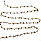 pyrite quartz gemstone bead chain 24k gold plated over silver, women jewelry making necklaces, earrings, and bracelets bead chain.