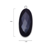 Black Onyx Sterling Silver Bezel Pendant - Boho Chic Gemstone