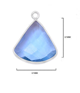 Boho Chic Blue Topaz Bezel Pendant - Handcrafted Gemstone Necklace in 925 Sterling Silver with Stunning Finishes
