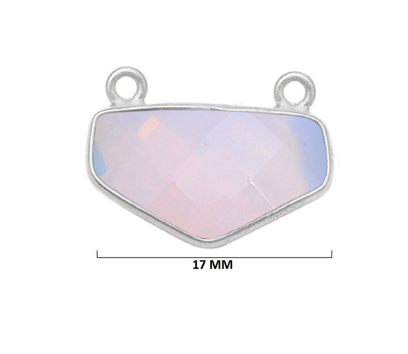 Boho Chic Opalite Bezel Pendant - Handcrafted Gemstone Necklace in 925 Sterling Silver with Stunning Finishes