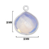Boho Chic Opalite Bezel Pendant - Handcrafted Gemstone Necklace in 925 Sterling Silver with Stunning Finishes