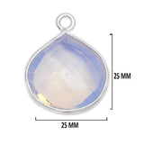 Boho Chic Opalite Bezel Pendant - Handcrafted Gemstone Necklace in 925 Sterling Silver with Stunning Finishes