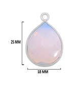 Boho Chic Opalite Bezel Pendant - Handcrafted Gemstone Necklace in 925 Sterling Silver with Stunning Finishes