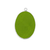 Boho Chic Peridot Bezel Pendant - Handcrafted Gemstone Necklace in 925 Sterling Silver with Stunning Finishes