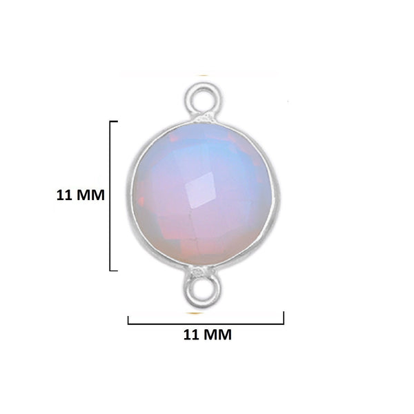 Boho Chic Opalite Bezel Pendant - Handcrafted Gemstone Necklace in 925 Sterling Silver with Stunning Finishes